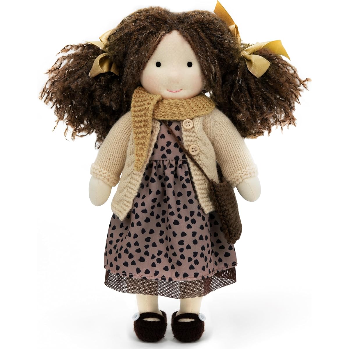 BlissfulPixie Waldorf Doll Waldorf Doll Handmade Doll - Ballerina 30cm Soft Girl Cute Stuffed Toy Perfect Doll for Kids