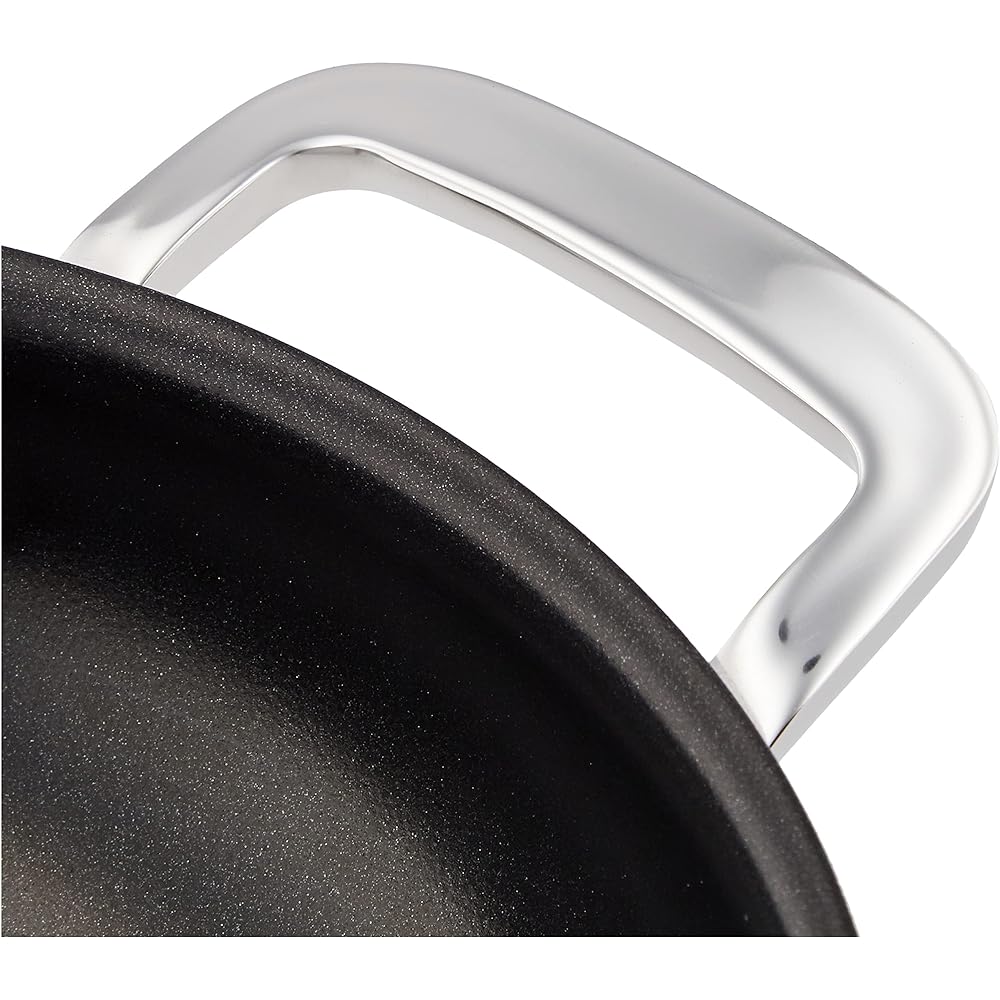 Demeyere "Multi-Function Two-Handed Handle Frying Pan 20cm" Stainless Steel Frying Pan Fluorine 3 Layer Coating IH Compatible Dishwasher Safe 5 Year Warranty Made in Belgium [Authorized Japanese Product] 40851-009