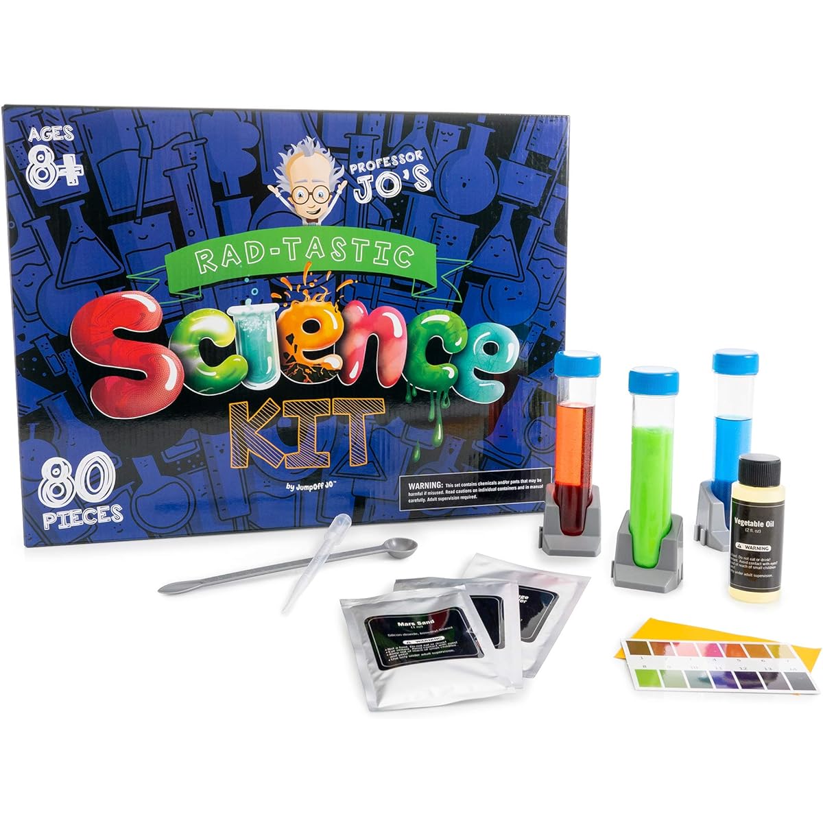 JumpOff Jo - Science Kit for Kids - Chemistry Set for Kids 16 STEM Experiments (80 Pieces) - Ages 8+