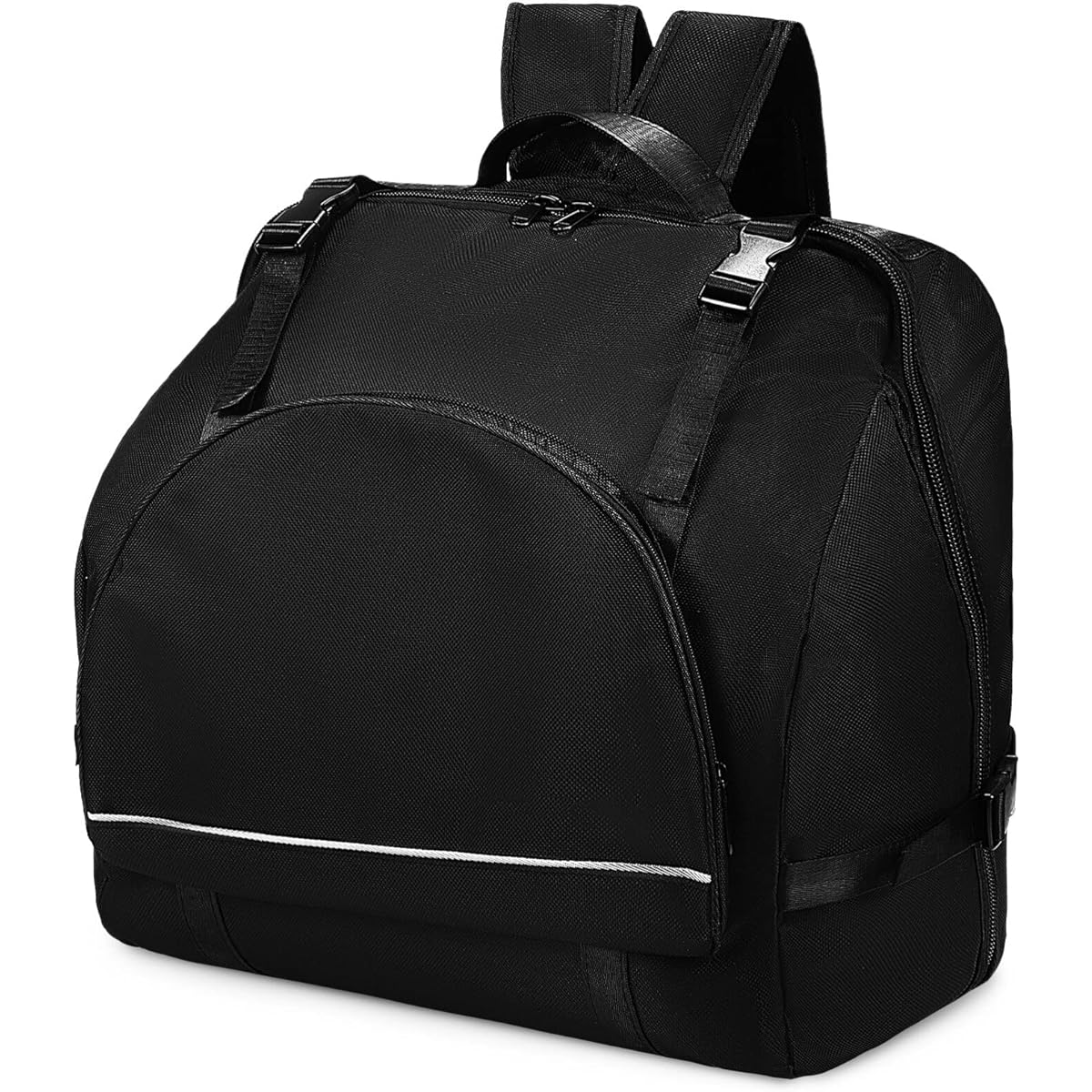 Vaguelly Accordion Bag Padded 48/60/72 Bass Piano Gig Bag Backpack with Shoulder Strap Accessory Bag Accordion Case Musical Instrument Carrying Bag Black