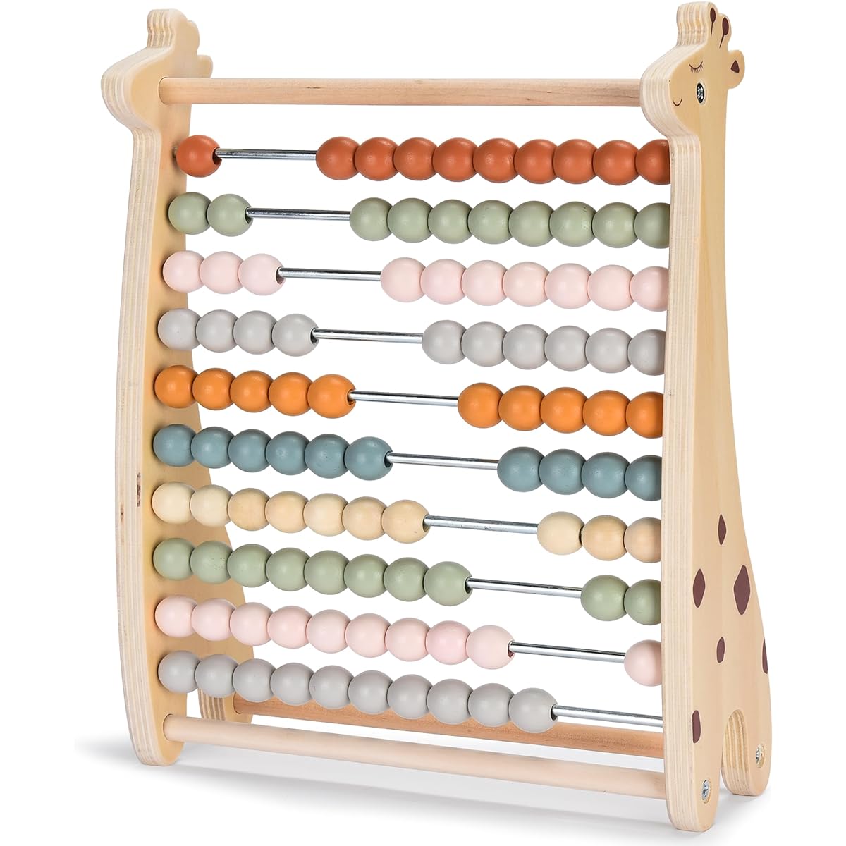 Abacus for Kids - Math Counting Toy Made of Wooden Beads and Rack - Children's Wood Number Counters for Teaching Addition, Subtraction and More - Counting Tool for Toddlers and 1st Grade Kids