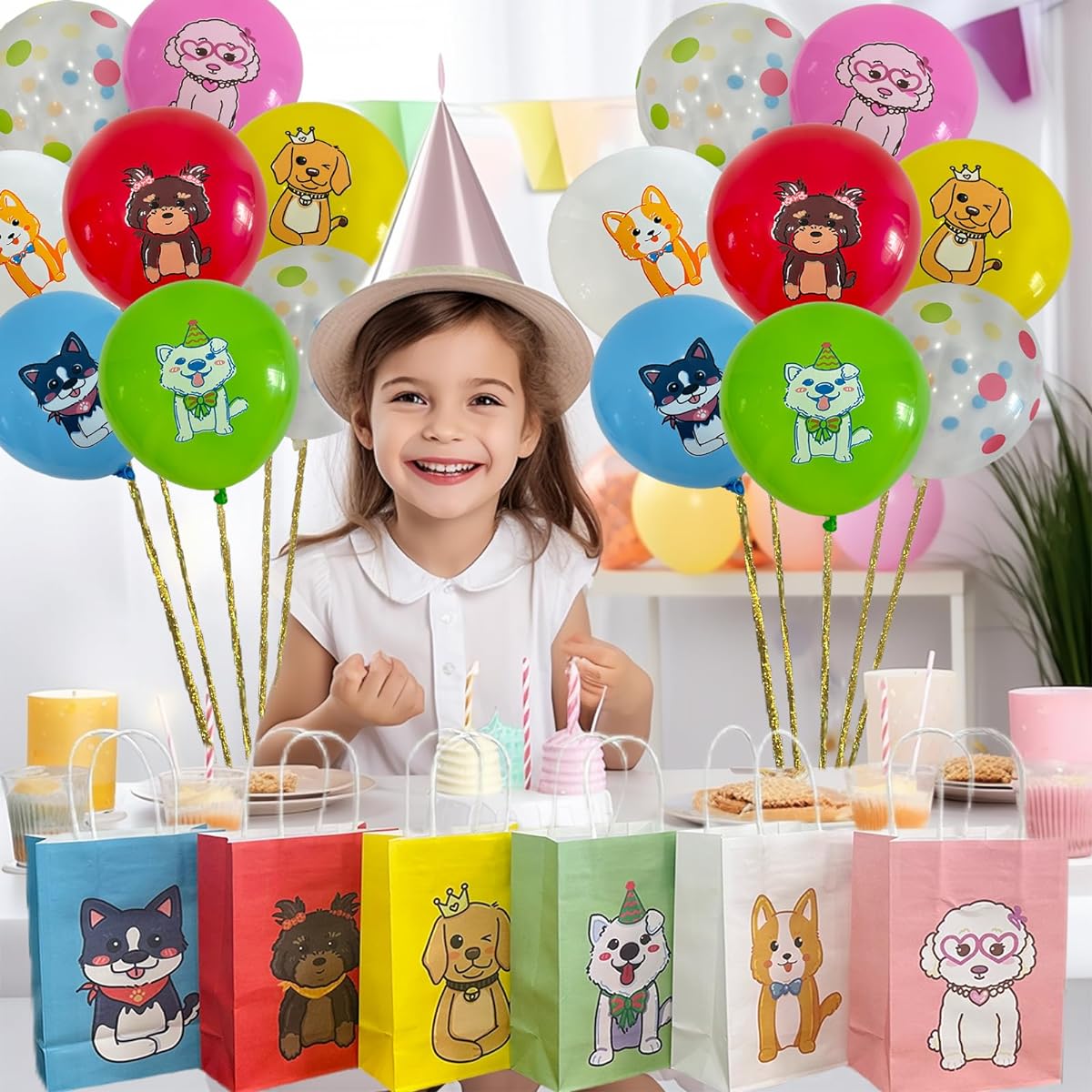 44 Pieces Dog Balloons for Birthday Party 12 Inch Puppy Balloons Puppy Birthday Decorations Dog Theme Party Supplies Birthday Baby Shower Kids Pet