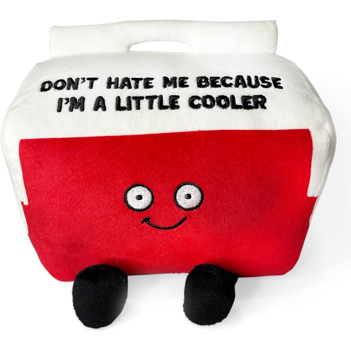 Punchkins - Don't Hate Me Because I'm a Little Cooler Cooler Lunch Box Plush - Funny Meme Pun White Elephant Cute