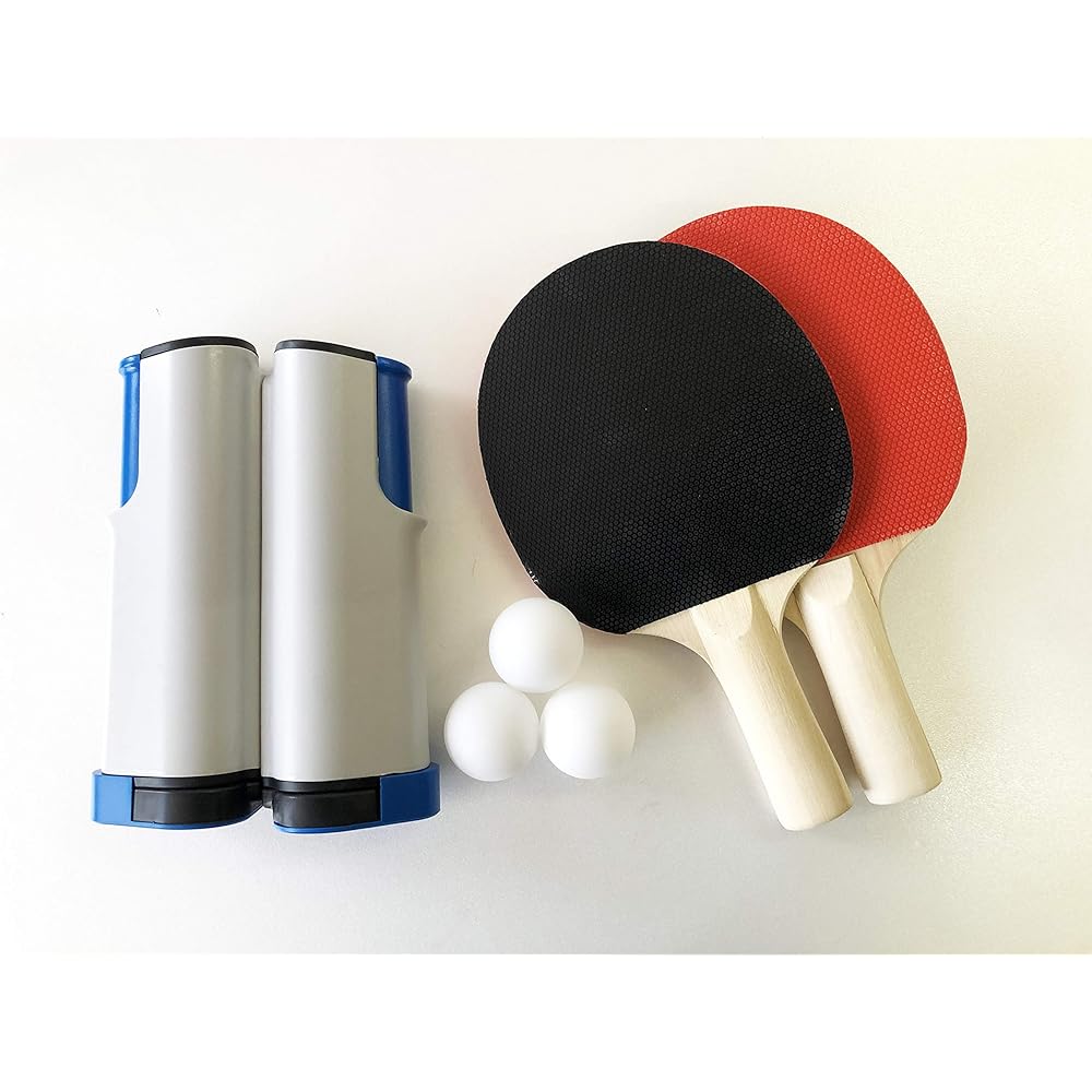 LITEC Family Table Tennis Set Table Tennis at Home Table 2 Rackets, Net, 3 Balls 108