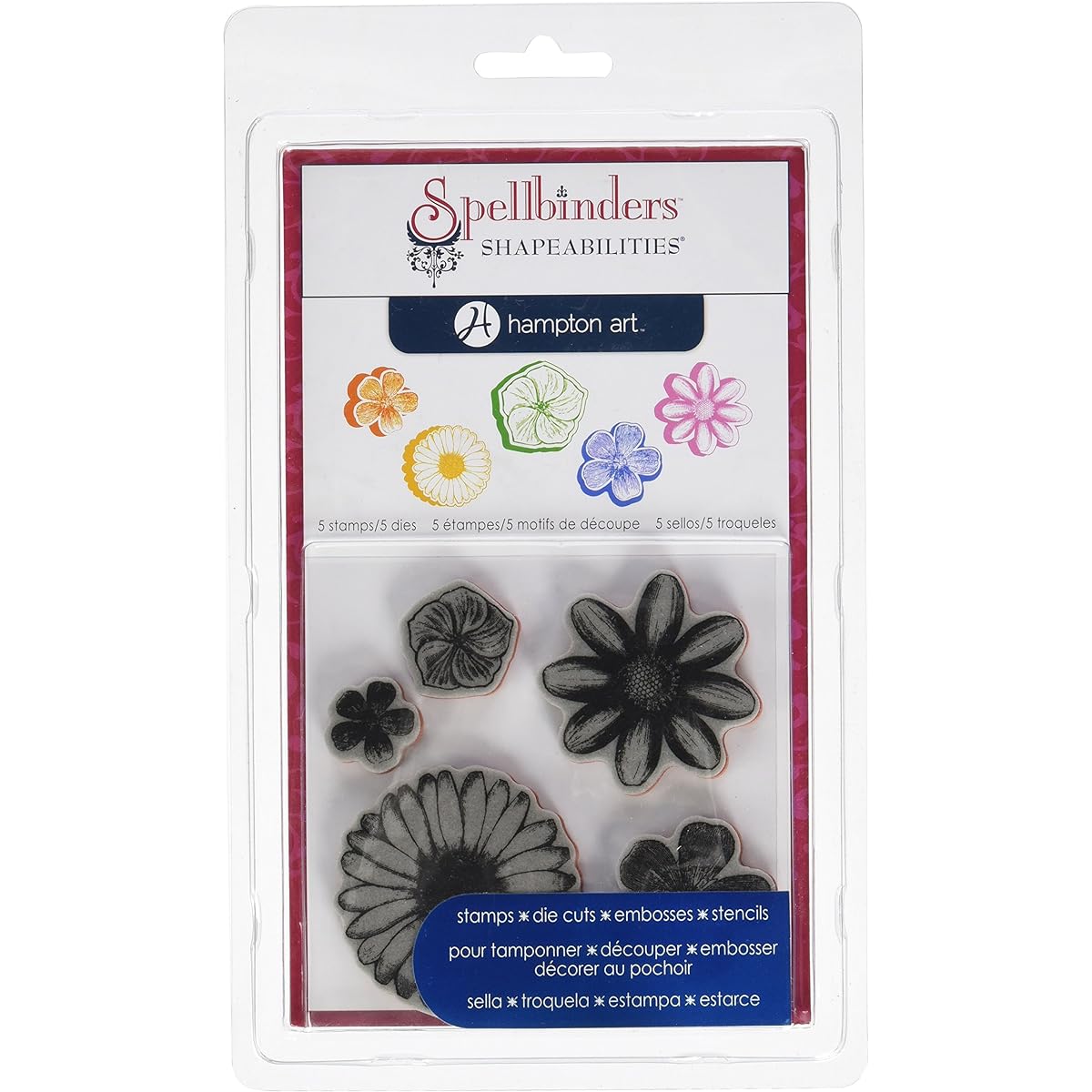 I made a stamp and a set of clings - Flower dies