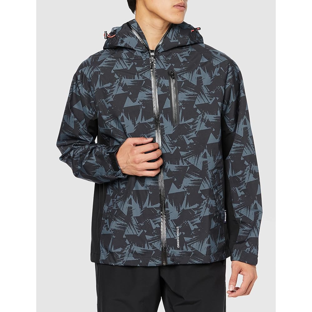[A.D.One] Men's Rain Wear, Waterproof, Sports, Top and Bottom Set, Jacket, Pants, Stretch, Lightweight, Water Resistant ST-404, Long Sleeve, Commuting to Work, School, Bicycle, Mountain Climbing, Fishing, Outdoors, Heavy Rain, Bike Touring
