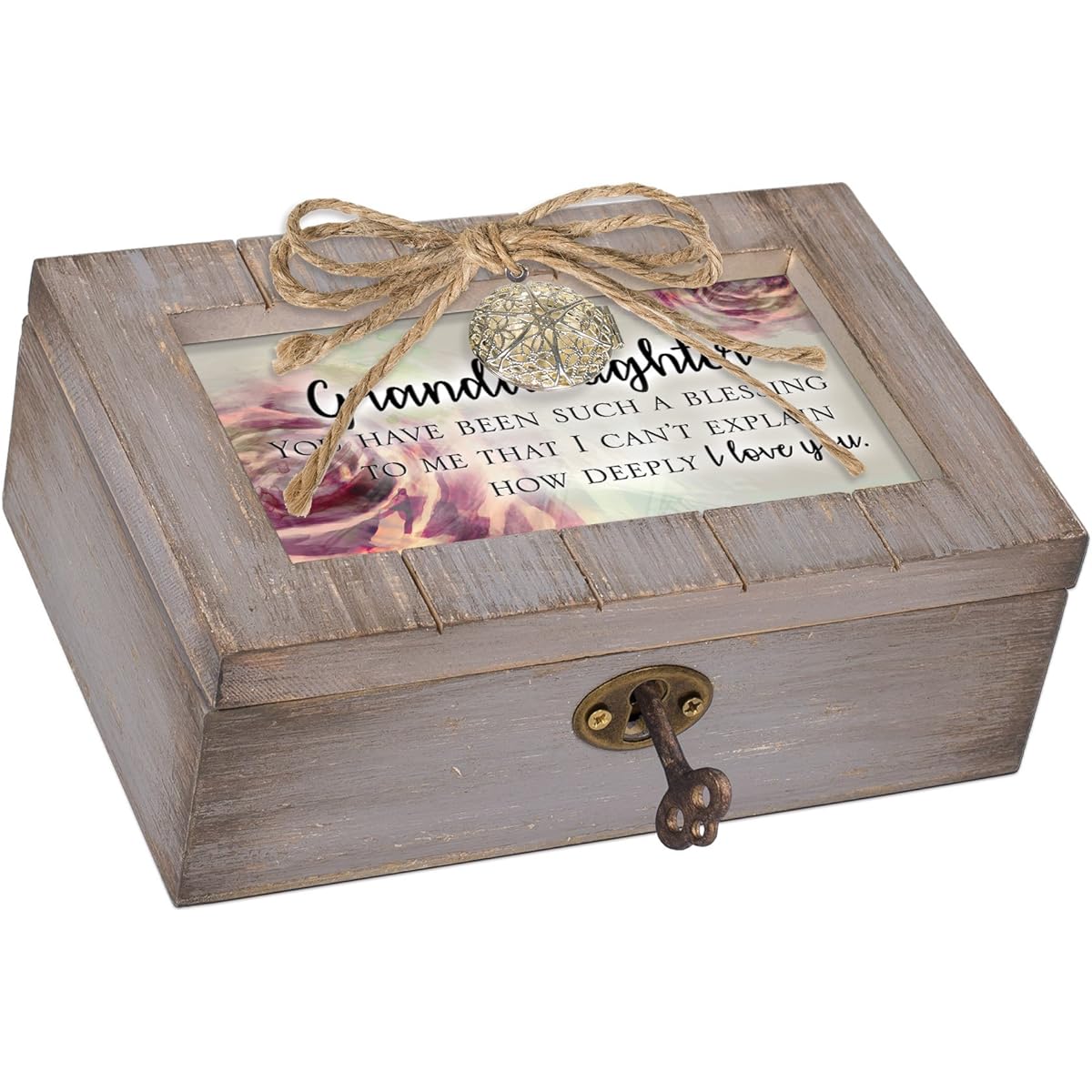 Cottage Garden Granddaughter Blessing to Me Gray Rocket Petite Music Box Plays You Are My Sunshine