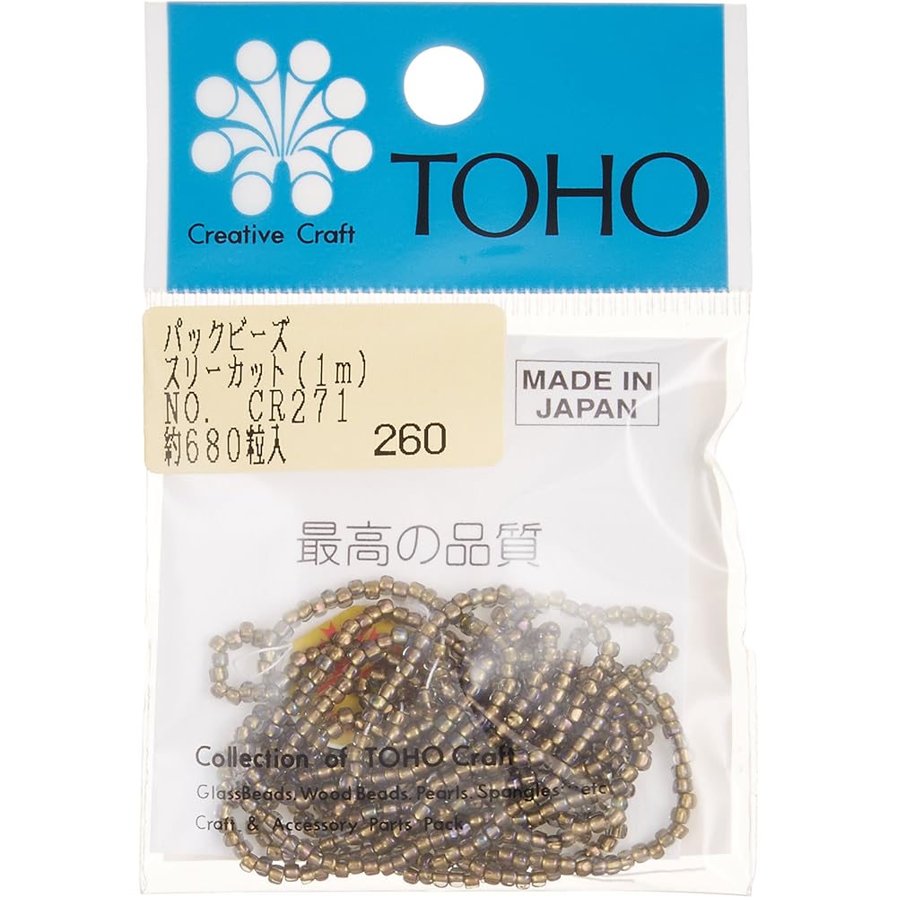 TOHO Three-cut beads, 6 bundles, threading beads, outer diameter approx. 2.2mm, CR-604, 60m