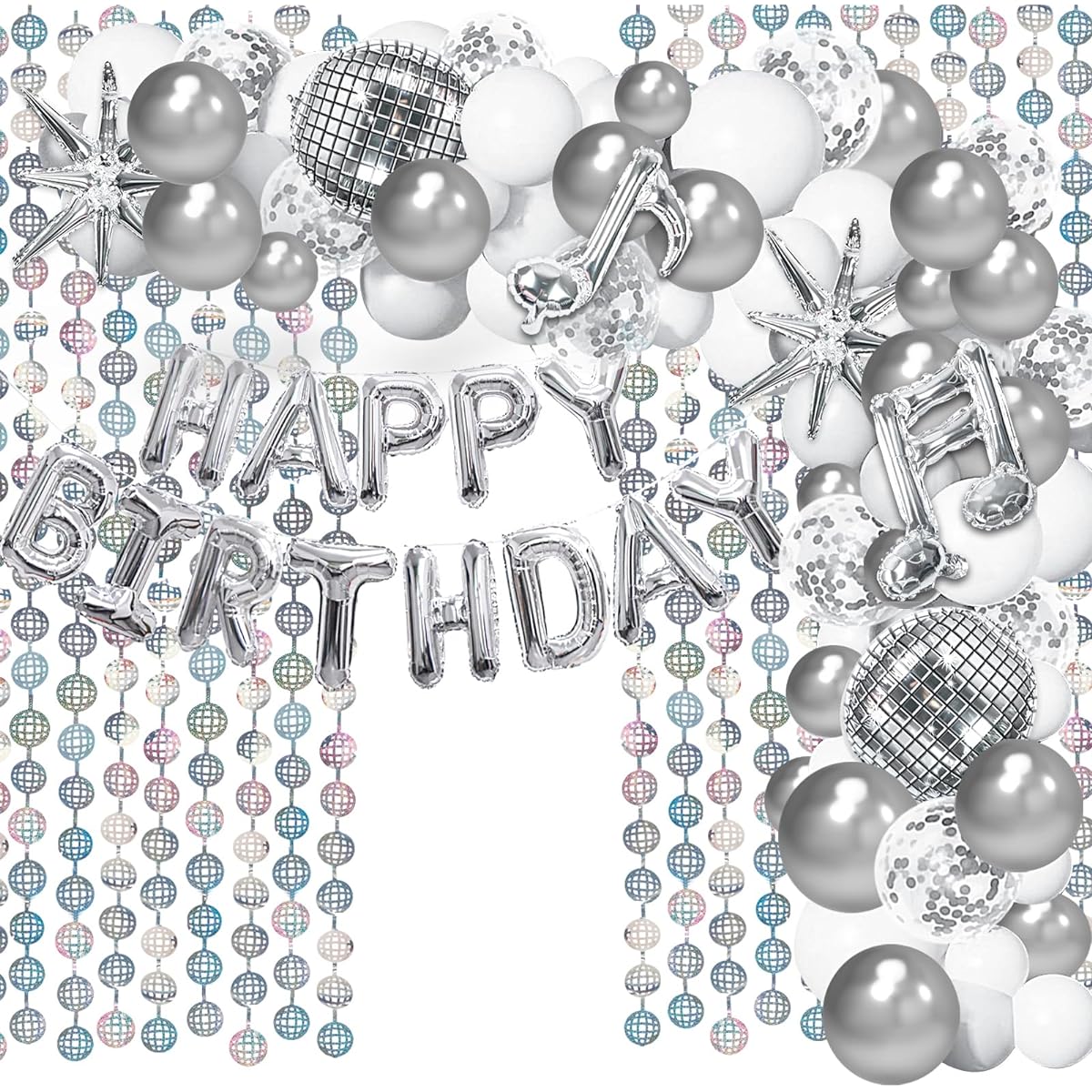 Happy Birthday Disco Party Decorations Set Disco Ball Balloons Groovy 60s 70s Disco Theme Party Decorations Boogie Disco Dance Party Wedding Bachelorette Party Graduation New Year Party Supplies