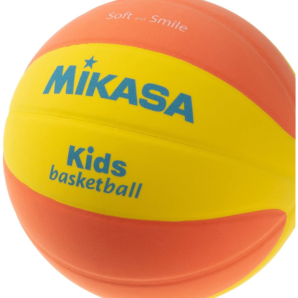 MIKASA Smile Basketball No. 5 (For Elementary School Students) Yellow/Blue/Yellow/Orange Minibus EVA SB5-YBL SB512-YO