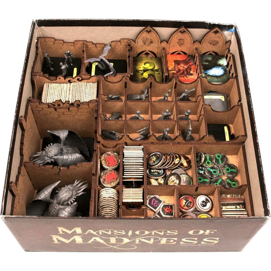 TowerRex Board Game Organizer Mansions of Madness 2nd Edition Board Game Box Mansions of Madness 2nd Edition Board Game Organizer Storage Kit Set MoM Insert Compatible with Mansions of Madness 2nd Edition