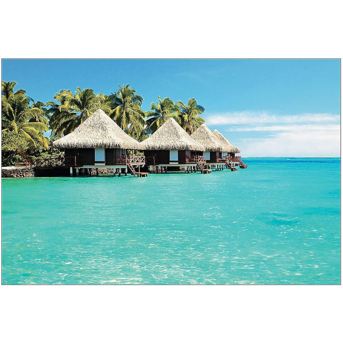 Fun Express 108" x 72" Tropical Cabana Backdrop Plastic Banner