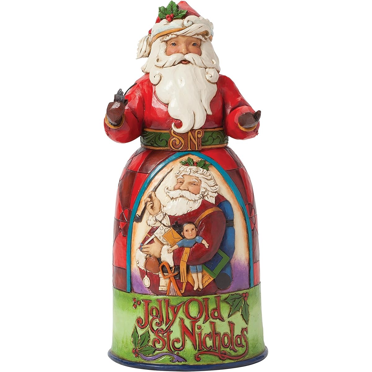 Jim Shore for Enesco Heartwood Creek Jolly Old St Nicholas Santa Figurine , 9.75-inch