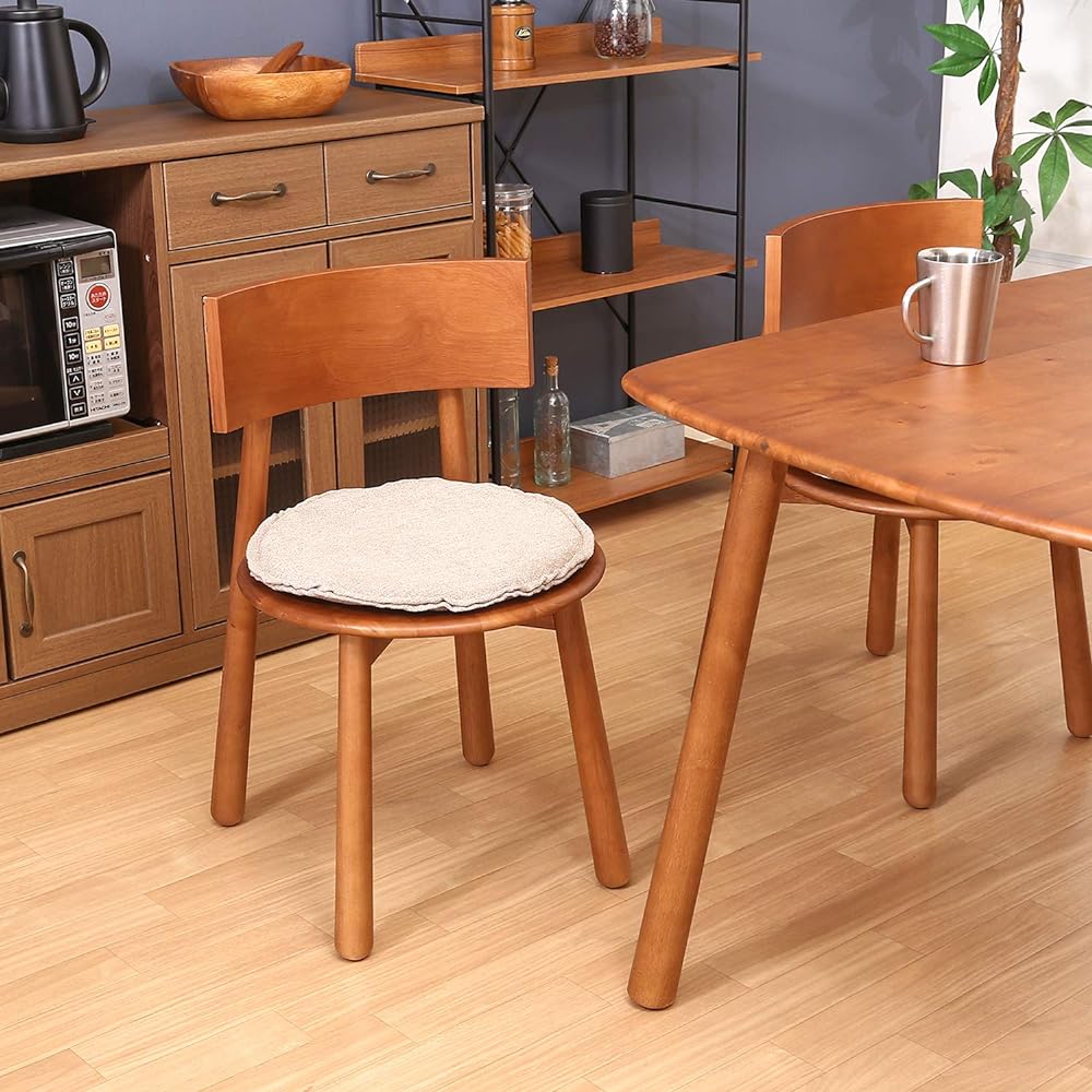 Fuji Boeki Dining Chair Seat Height 42cm Medium Brown Natural Wood Natural Signature Timba 37663