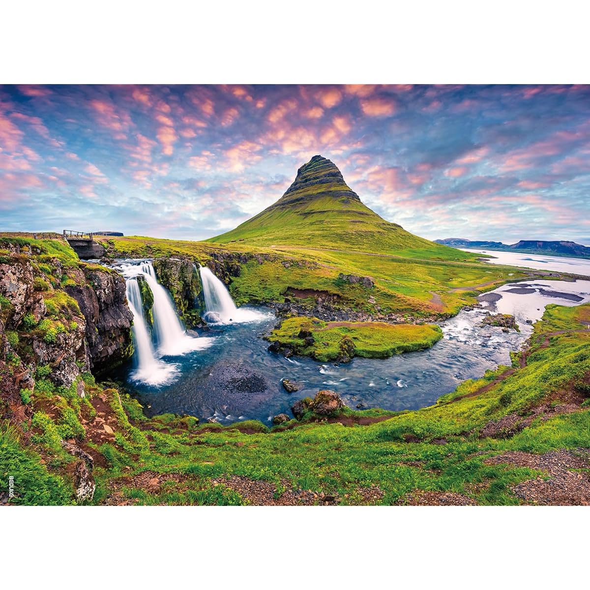 BEDUKE Jigsaw Puzzle for Adults 1000 Pieces Iceland Thick and Sturdy 1000 Piece Puzzle with Precise Interlocking for Ages 14 and Up Family Game
