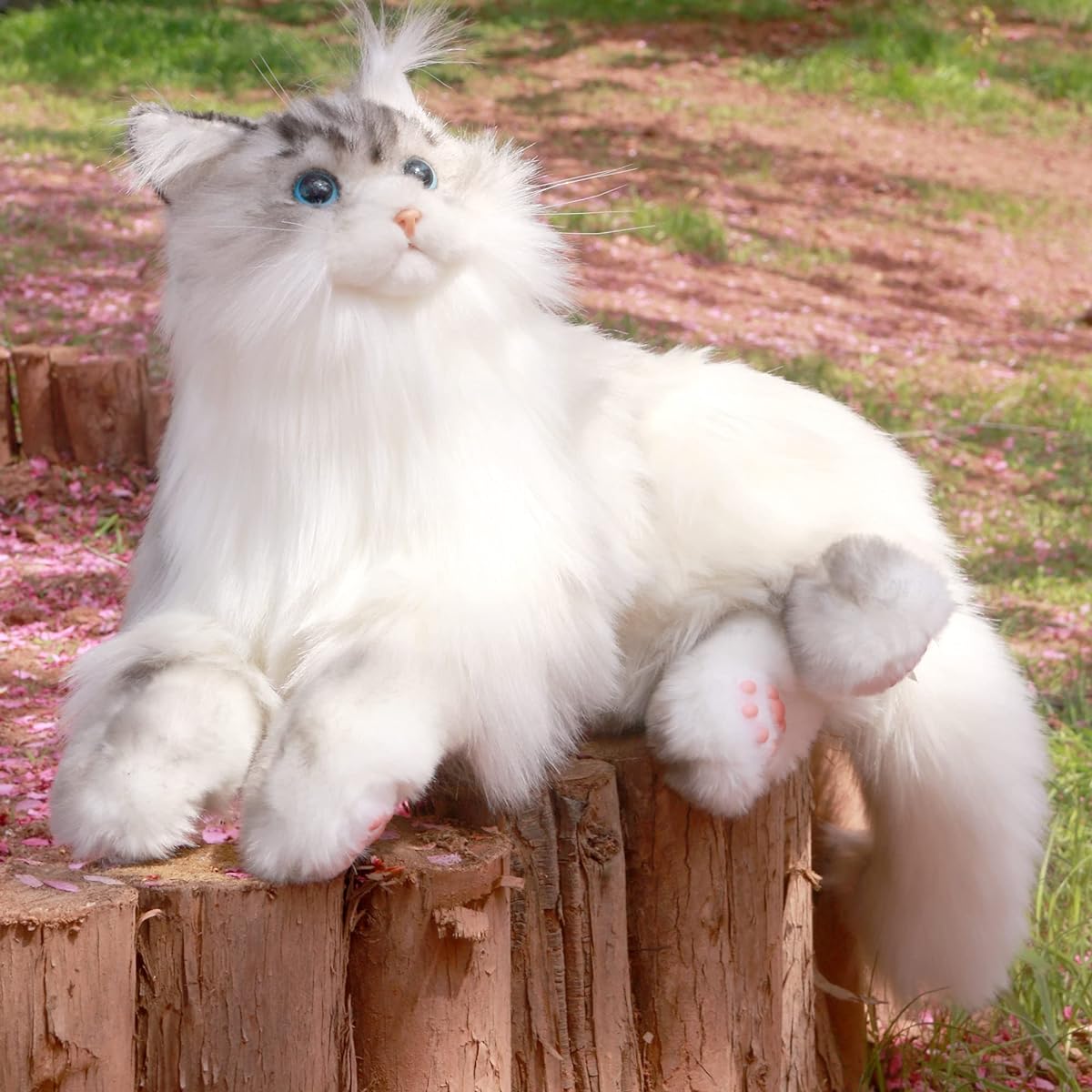Chongker 3 Pound Weighted Plush Cat Animal Realistic Stuffed Cat Handmade Friendship Gift Designed for Hugs for Cat Lovers Women