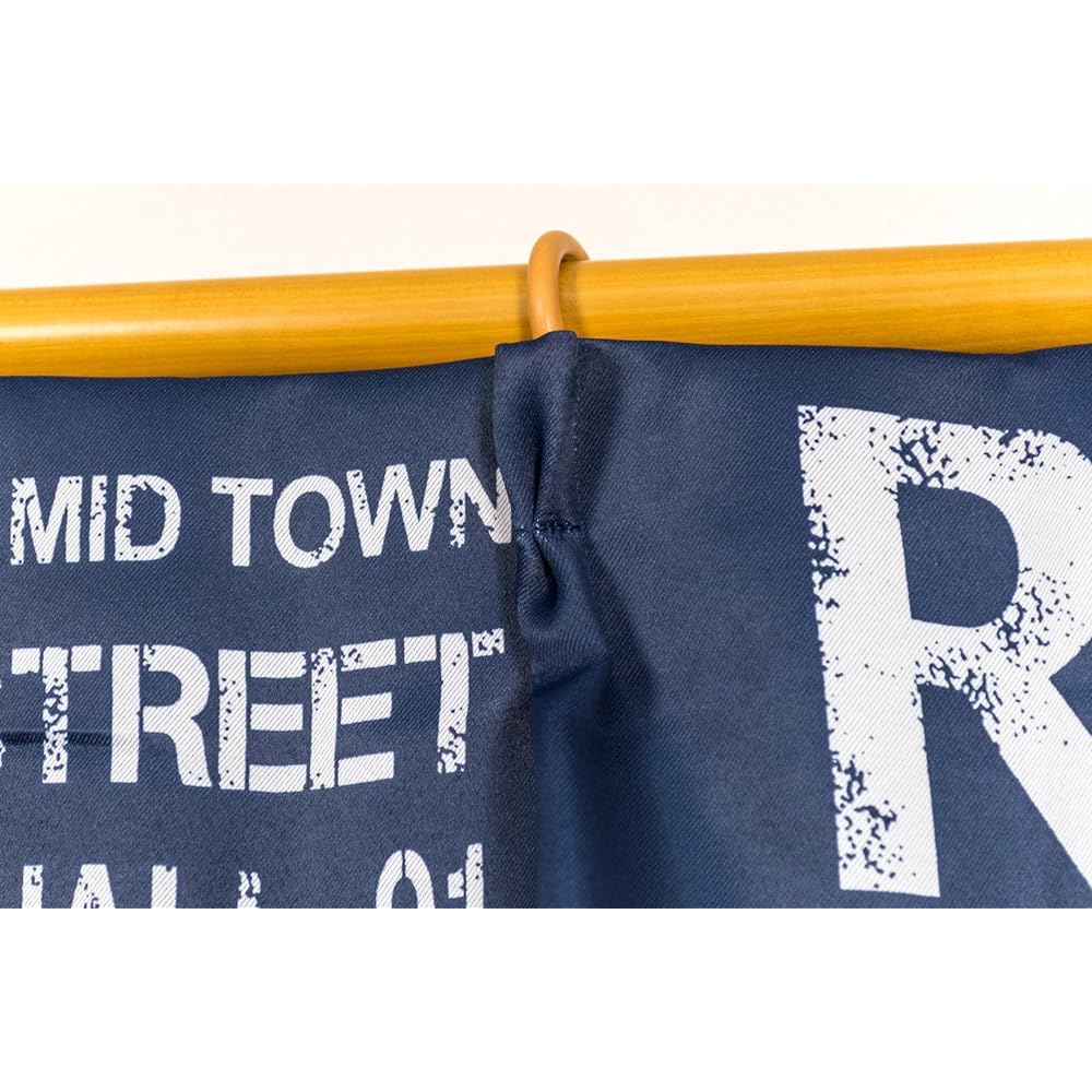 Arie Light Blocking Shape Memory Processed Washable Curtains Sherry Set of 2 100 x 200cm Navy