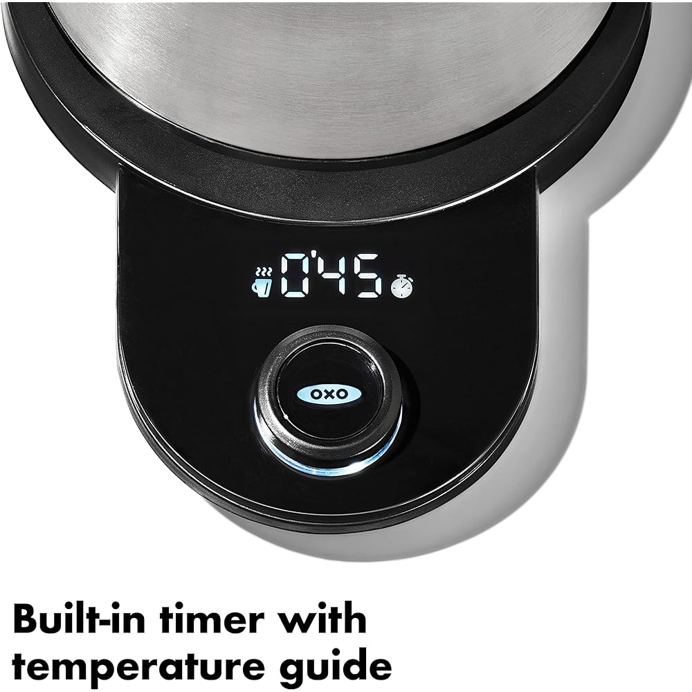 OXO Electric Kettle Coffee Drip Kettle 1.0L Temperature Adjustment Warm Function with Timer