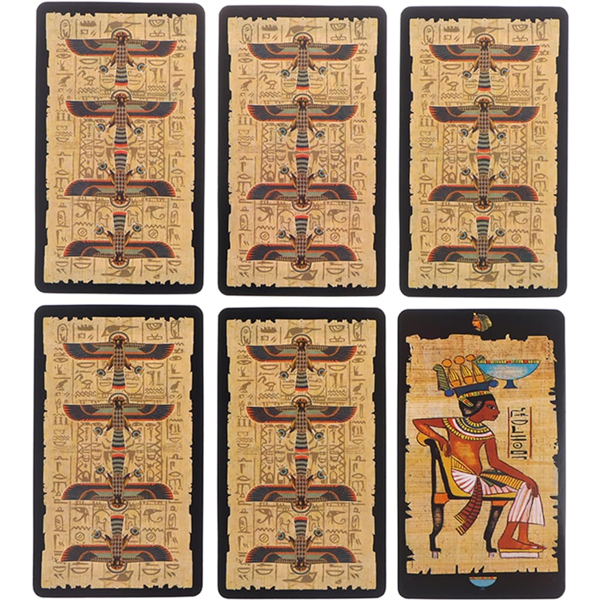 mrdiyshisha Egyptian Tarot Deck 78 Ancient Tarot Cards - Pocket Edition (Size: 4" x 2.36")