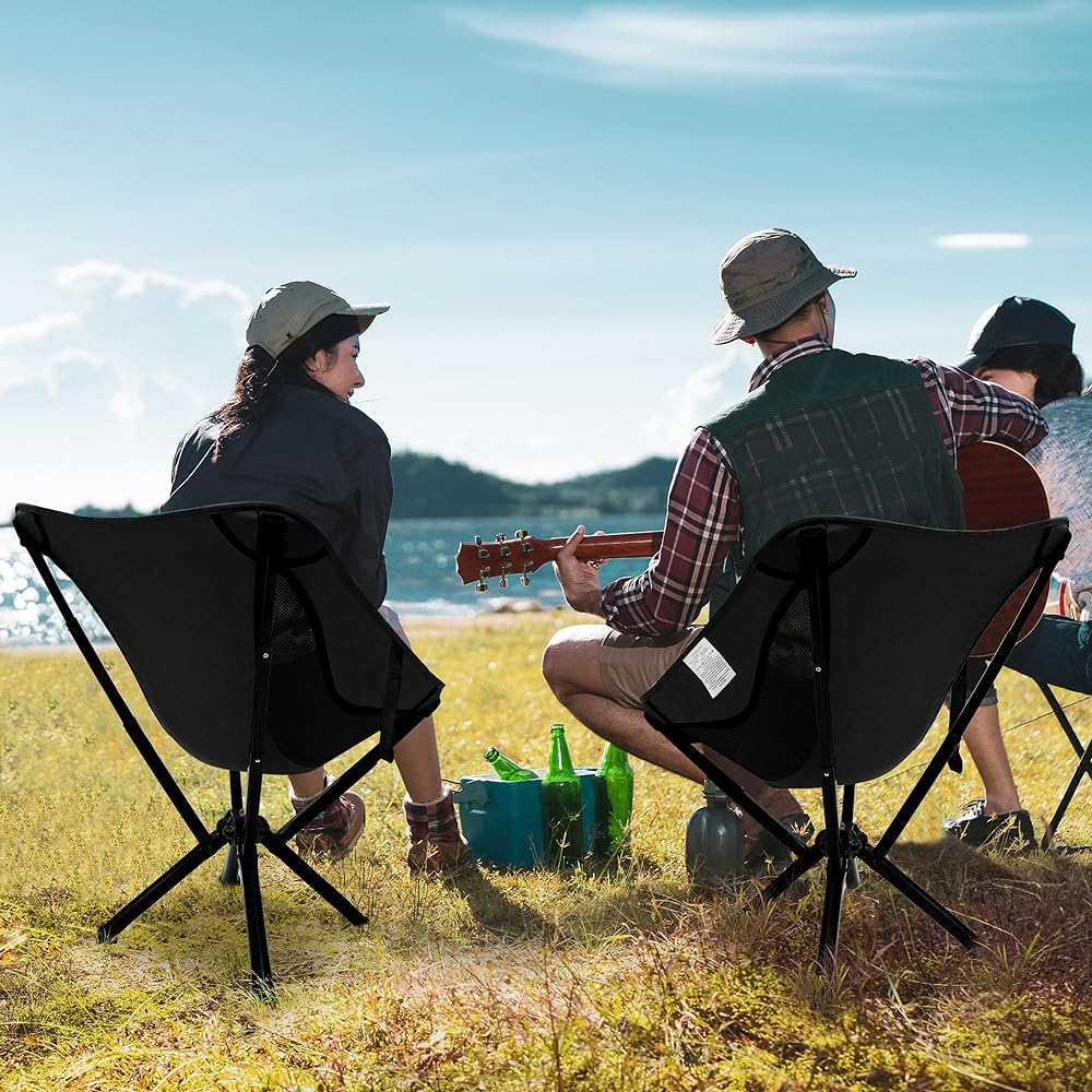 RODANNY Outdoor Chair Green Folding Chair Ultra Light Compact Camping Chair [Load Capacity 150kg] Compact Chair Storage Bag Included Fishing Climbing Convenient Portable Camping Chair Aircraft Grade Aluminum…