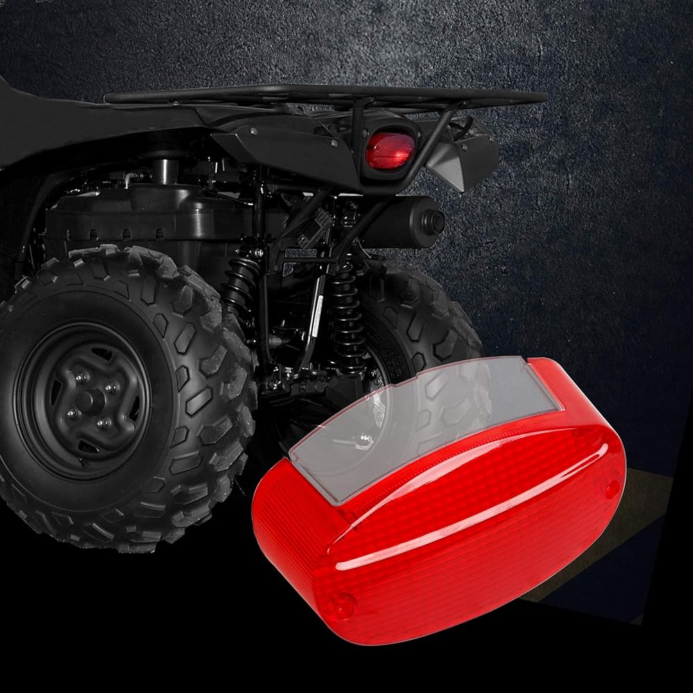 NTHREEAUTO Motorcycle Tail Light Lens Red Rear Tail Light Cover Compatible with Kawasaki 2006-2009 & 2011-2013 Brute Force 650 2005-2011 Brute Force 750