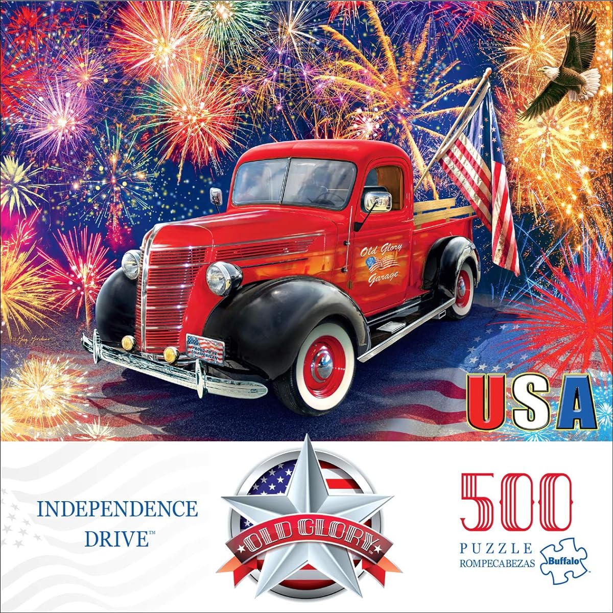 Buffalo Games Independence Drive 500 Piece Jigsaw Puzzle
