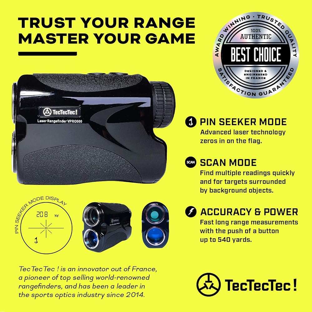 [tectectec] Golf Laser Distance Meter Distance Measuring Instrument VPRO500 Height Difference 2 Year Warranty