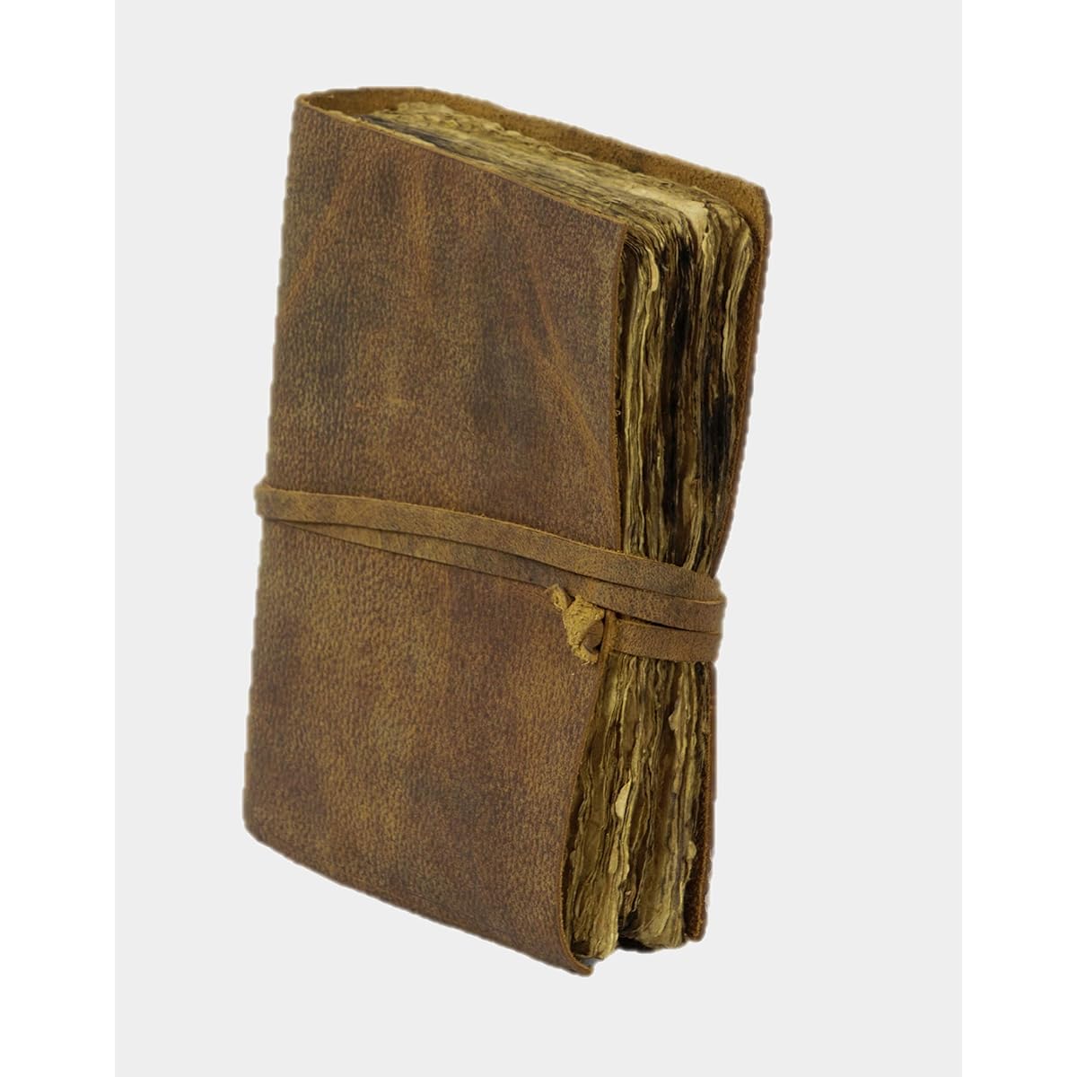 Craftezo Vintage Leather Journal - Antique Leather Bound Journal Writing Notebook Sketchbook - Journal Deckle Edge Paper | Old Look Journal (12x8 Inches)