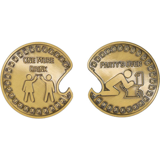 Tokenz Bottle Opener Decision Maker Double Sided Coin - Fun Gifts and Party Favors for College Graduation, 21st Birthday, Bachelorette Party, Drinking Games
