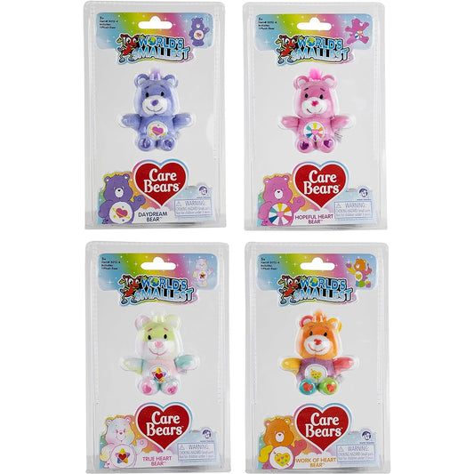 Worlds Smallest Care Bears Series 4 Bundle Set of 4 - Heart Bear Work - Daydream Bear - True Heart Bear - Hopeful Heart Bear