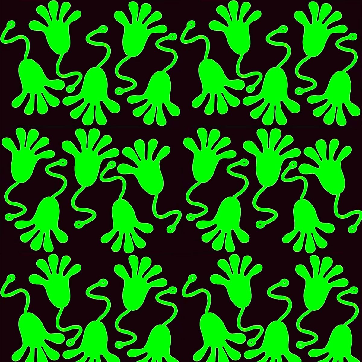 Sticky Hands Party Favors, 100 Pieces 2 Inch Bulk Stretch Toys for Kids Easter Basket Stuffers, Classroom Rewards, Kids Party Supplies, Pinata Stuffers, Carnival Prizes (Glow in the Dark)