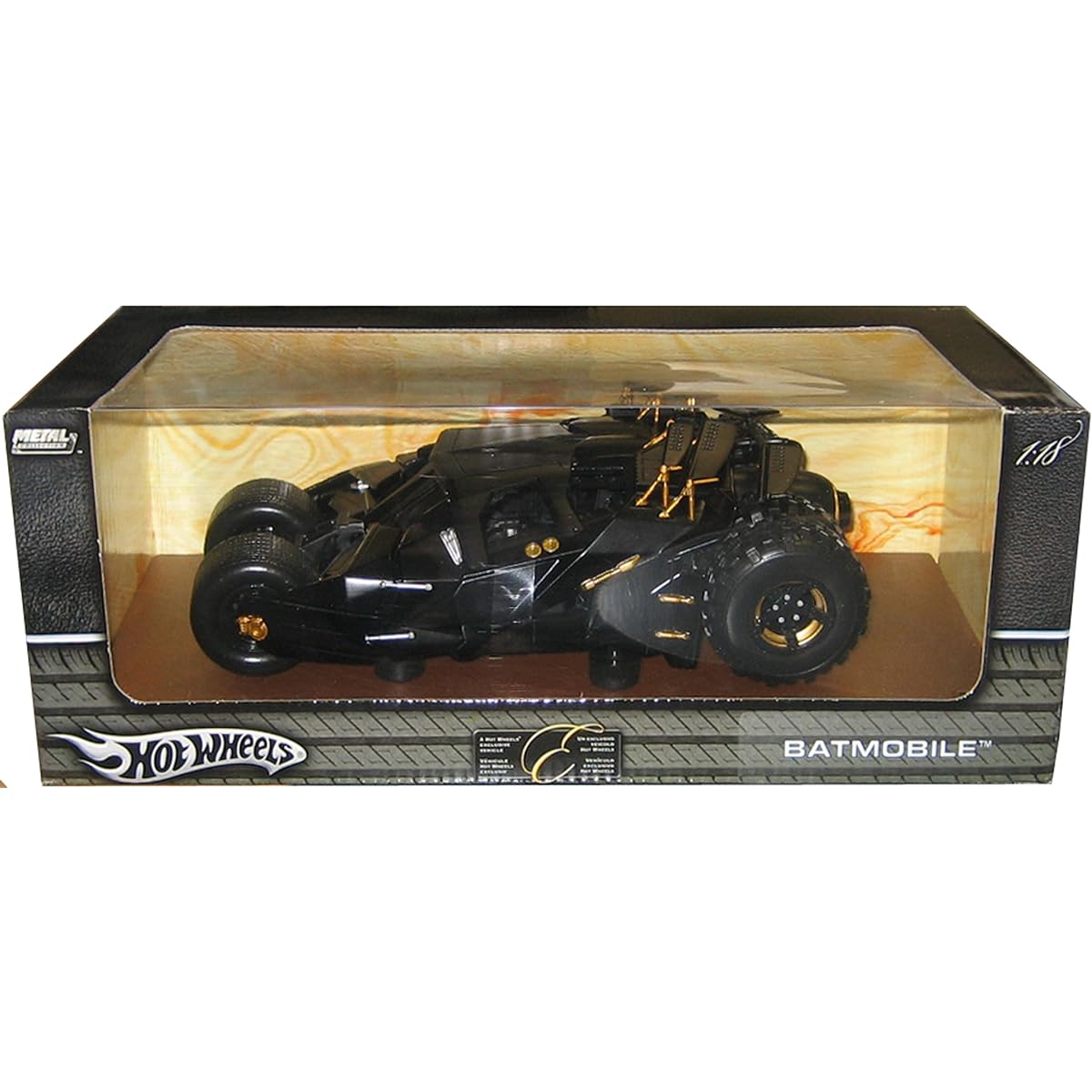 MATTEL HOTWHEELS 1:18 "THE DARK KNIGHT TRILOGY BAT MOBILE" Mattel Hot Wheels 1:18 scale "Dark Knight Trilogy Batmobile"