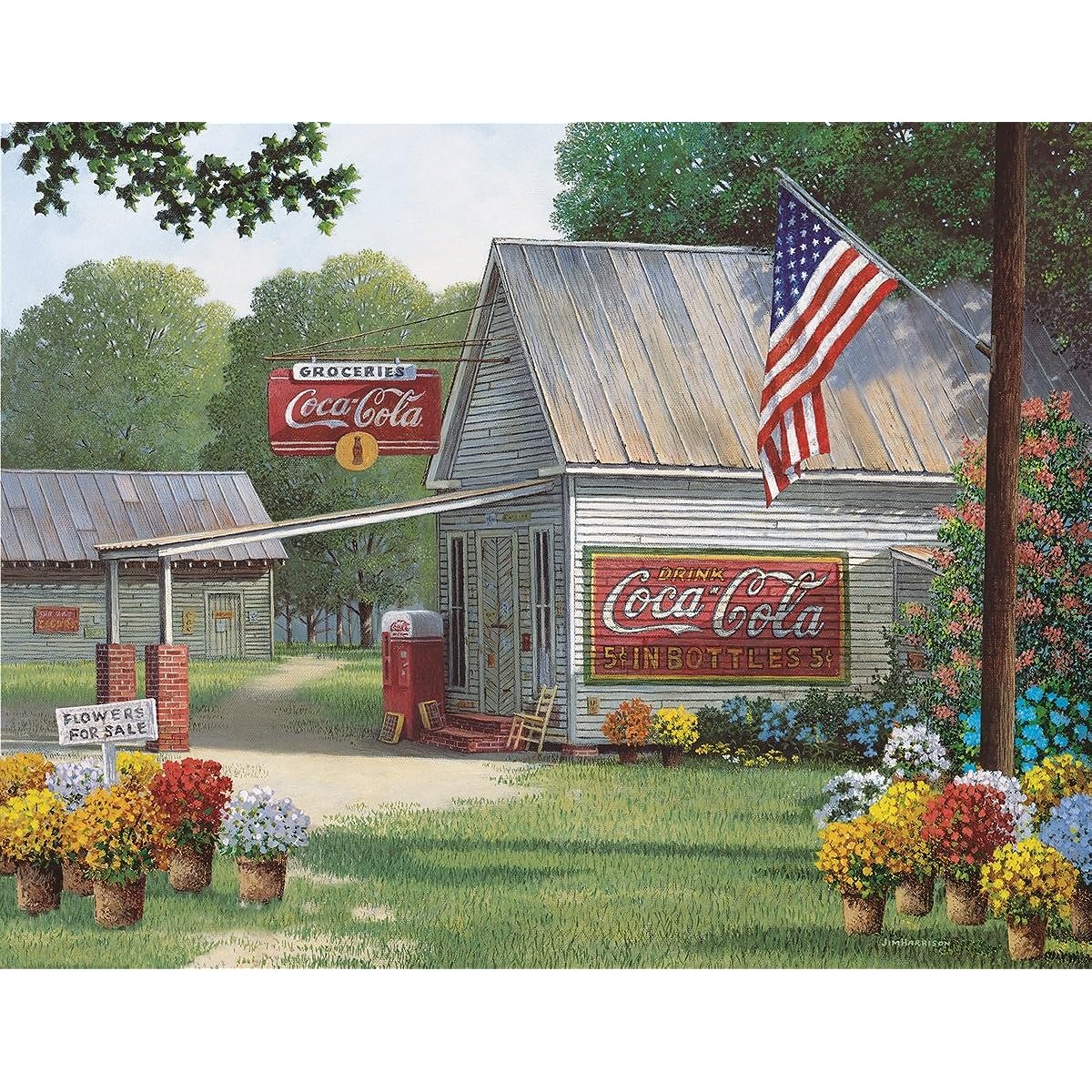 Springbok's 500 Piece Jigsaw Puzzle Coca-Cola Country General Multi (33-01537)