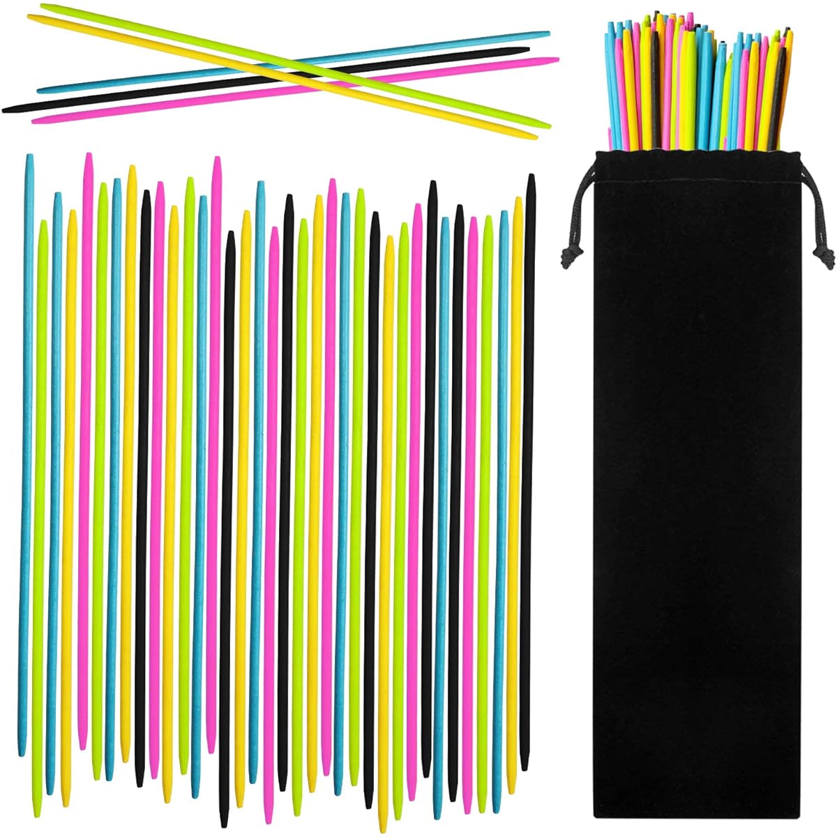 CODOHI Bamboo Pick Up Sticks Bamboo Classic Games 7.5 Inch Long Fun Family Games Nostalgic Games 90 Sticks