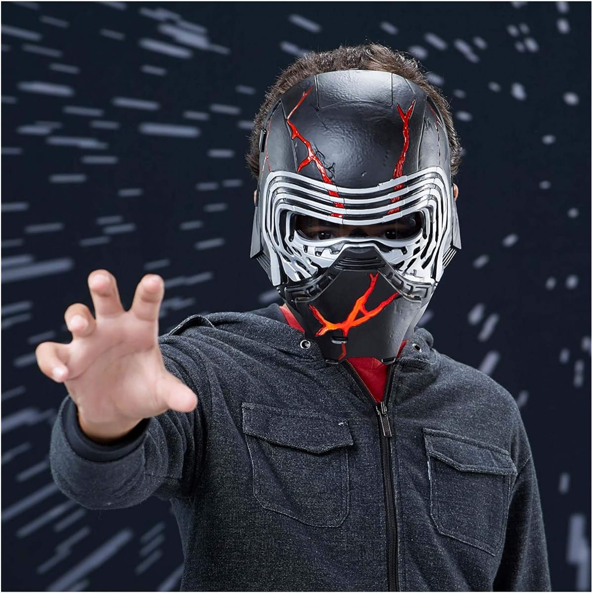 [Star Wars] Star Wars: Skywalker Supreme Leader Kylo Ren Force Rage Electronic Mask for Kids Role-Play & Costume Dress Up, Brown