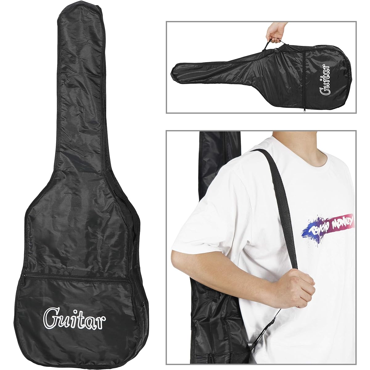 Smartxchoices 6 String 38" Acoustic Guitar with Gig Bag Strap, Pitch Pipe, Extra String Set, Pick for Kids, Beginner, Newbie, Youth, Student, Right Handed (Blue)