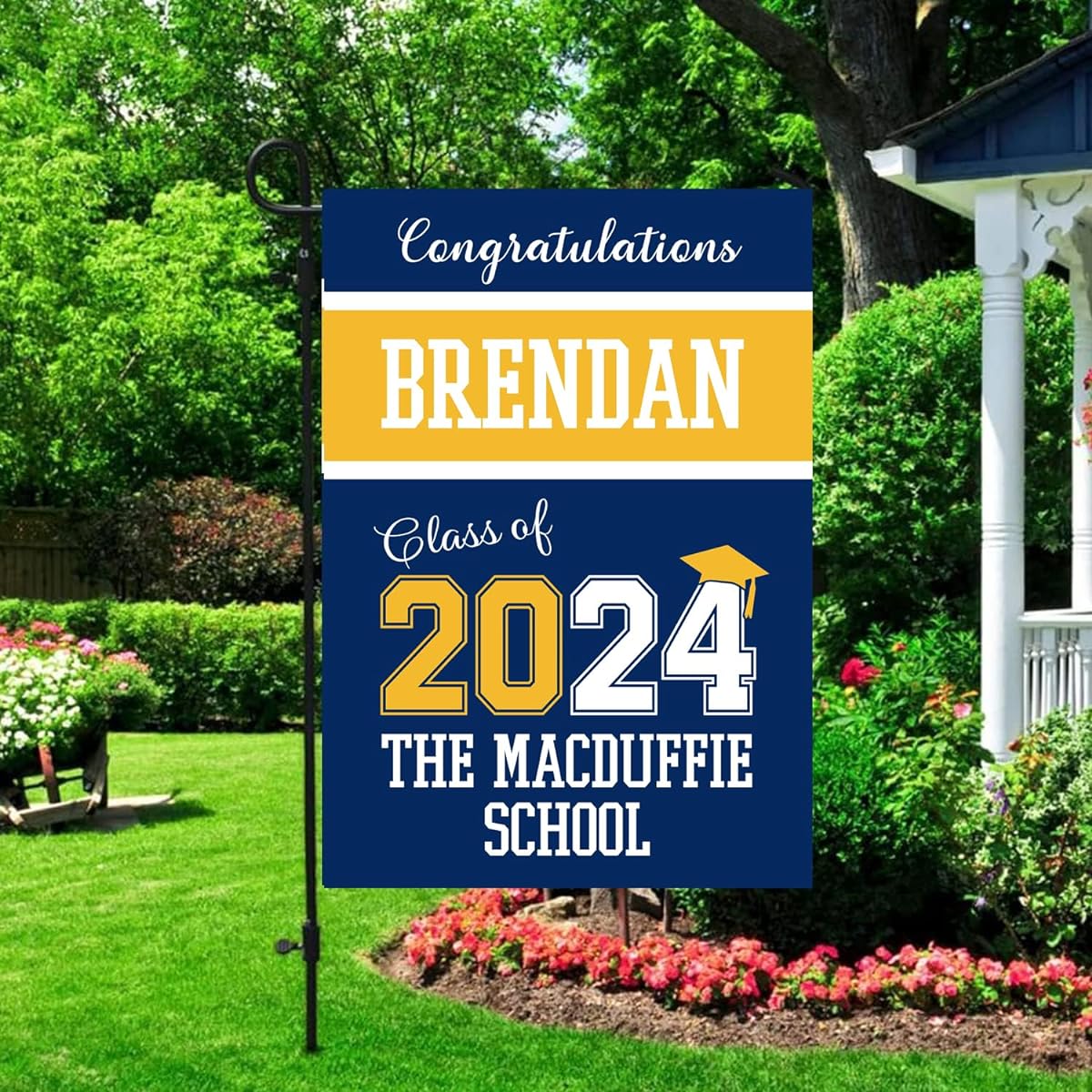 Personalized Graduation Senior Flag, 2023 Graduation Yard Sign, Graduation Flag Decorations, 2023 Graduation Banner - High School Graduation, College Graduation, 2023 Graduation Garden Flag, Double Sided
