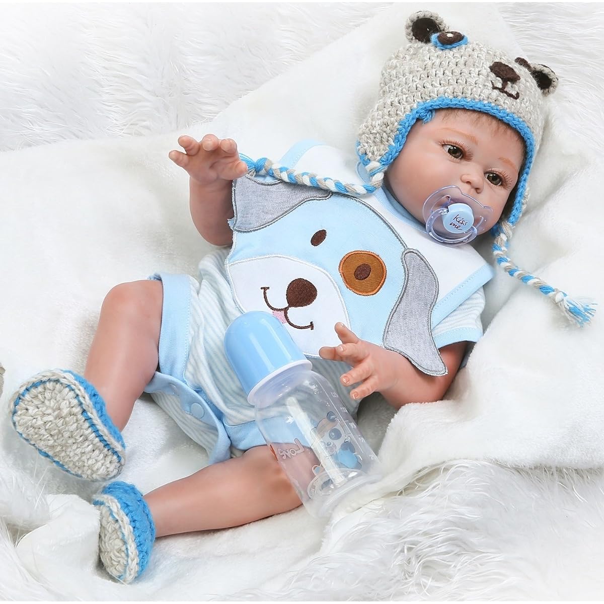NPK Lifelike Doll Reborn Baby Boy 20inch 50cm Full Silicone Body Handmade Anatomically Correct Washable
