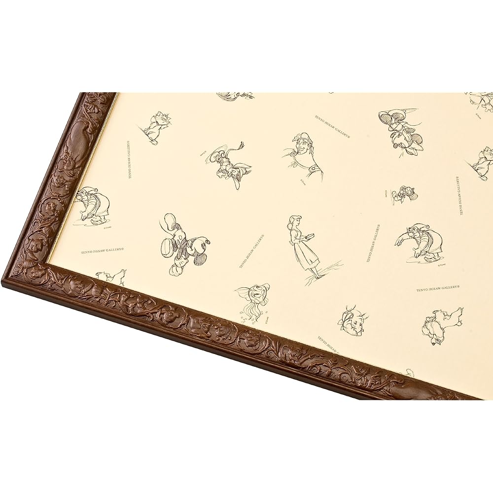 Puzzle Frame Disney Exclusive Art Figure Panel for 1000 Pieces Brown (51x73.5cm) & Puzzle Frame Disney Exclusive Art Figure Panel for 1000 Pieces Pearl White (51x73.5cm) [Set Purchase]