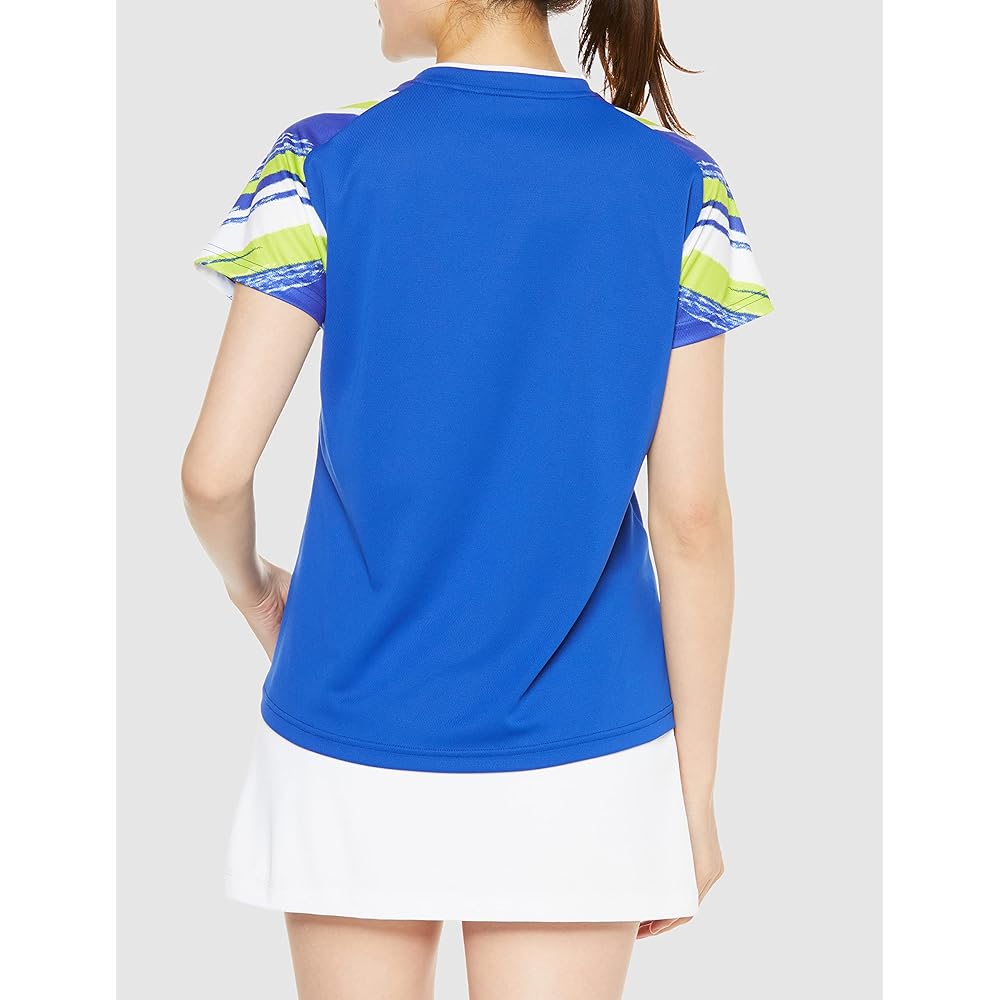 Mizuno 62JAA202 Women's Tennis Wear Game Shirt, Short Sleeve, Sweat Absorbent, Quick Drying