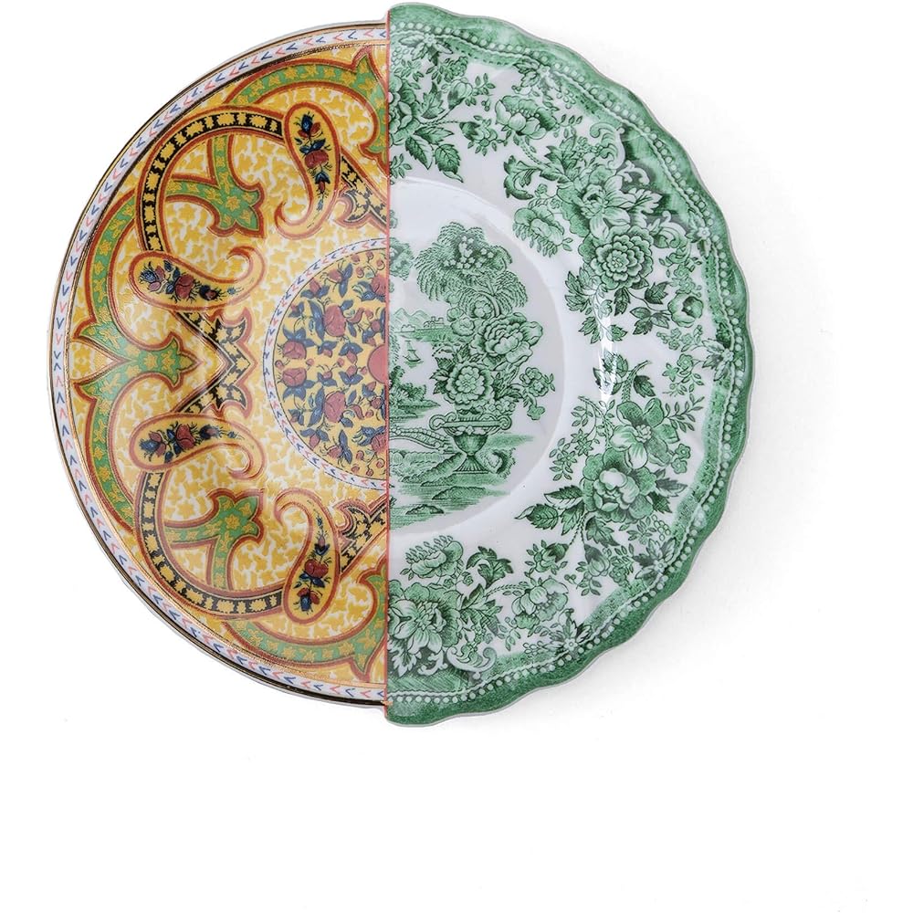 SELETTI Dish Hybrid Plate 27cm MITLA Stylish Hybrid Tableware Western Oriental Floral Pattern Round Modern Durable Pasta Curry Cooking