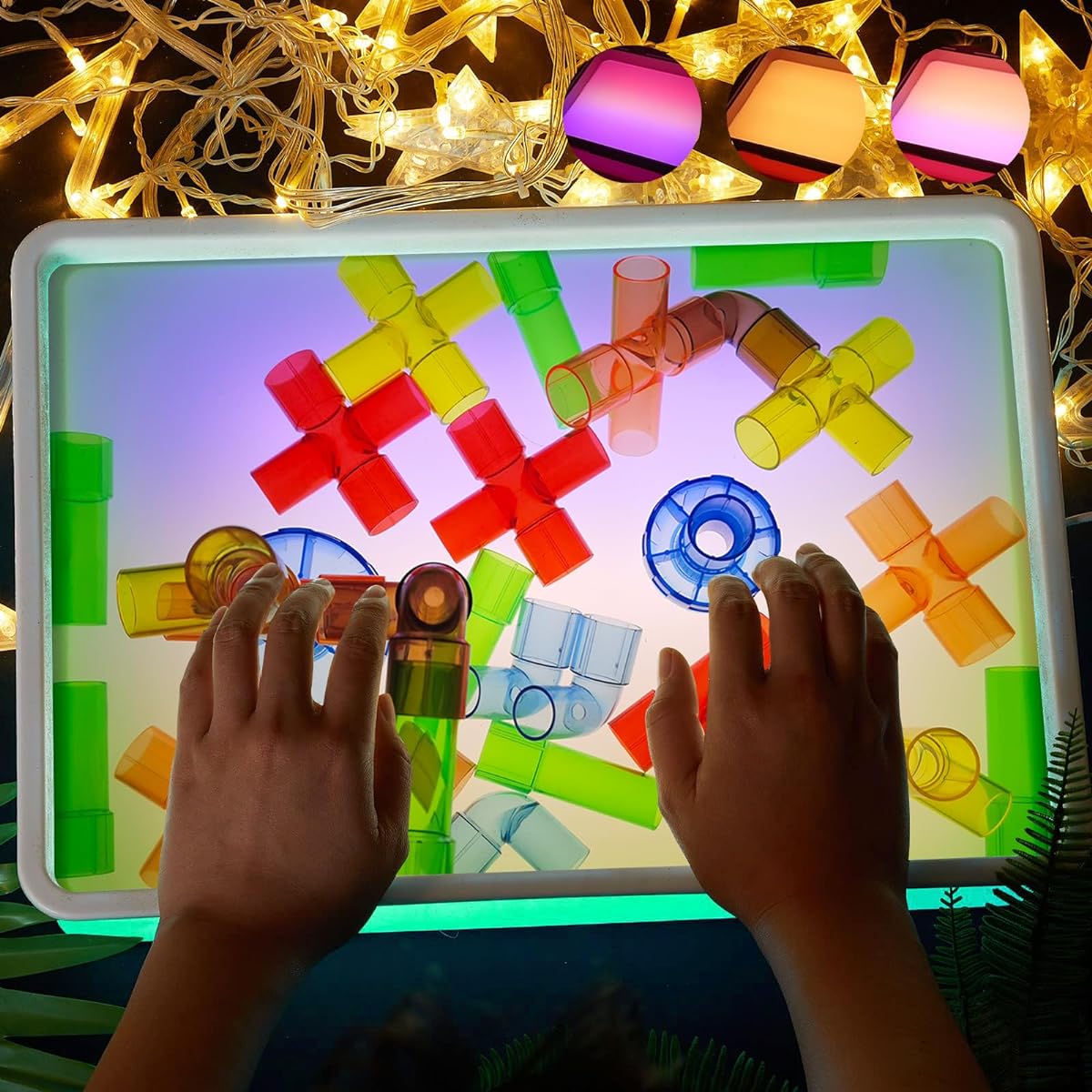 la-belle-vie Sand Painting Light Box for Kids | Light Sandbox | Sand Art Kit for Kids | Perfect for Light Table/Sand Art Table | Animation Kit | Birthday Art Gift for Kids/Boys/Girls (Green)