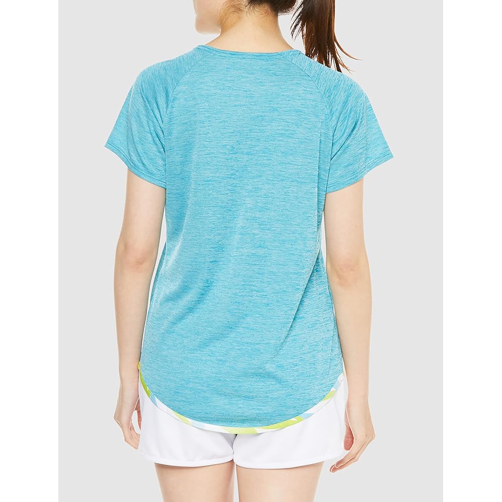 Mizuno 72MAA205 Women's Badminton Wear Game Shirt, Short Sleeve, Reduces Stickiness, Easy to Move