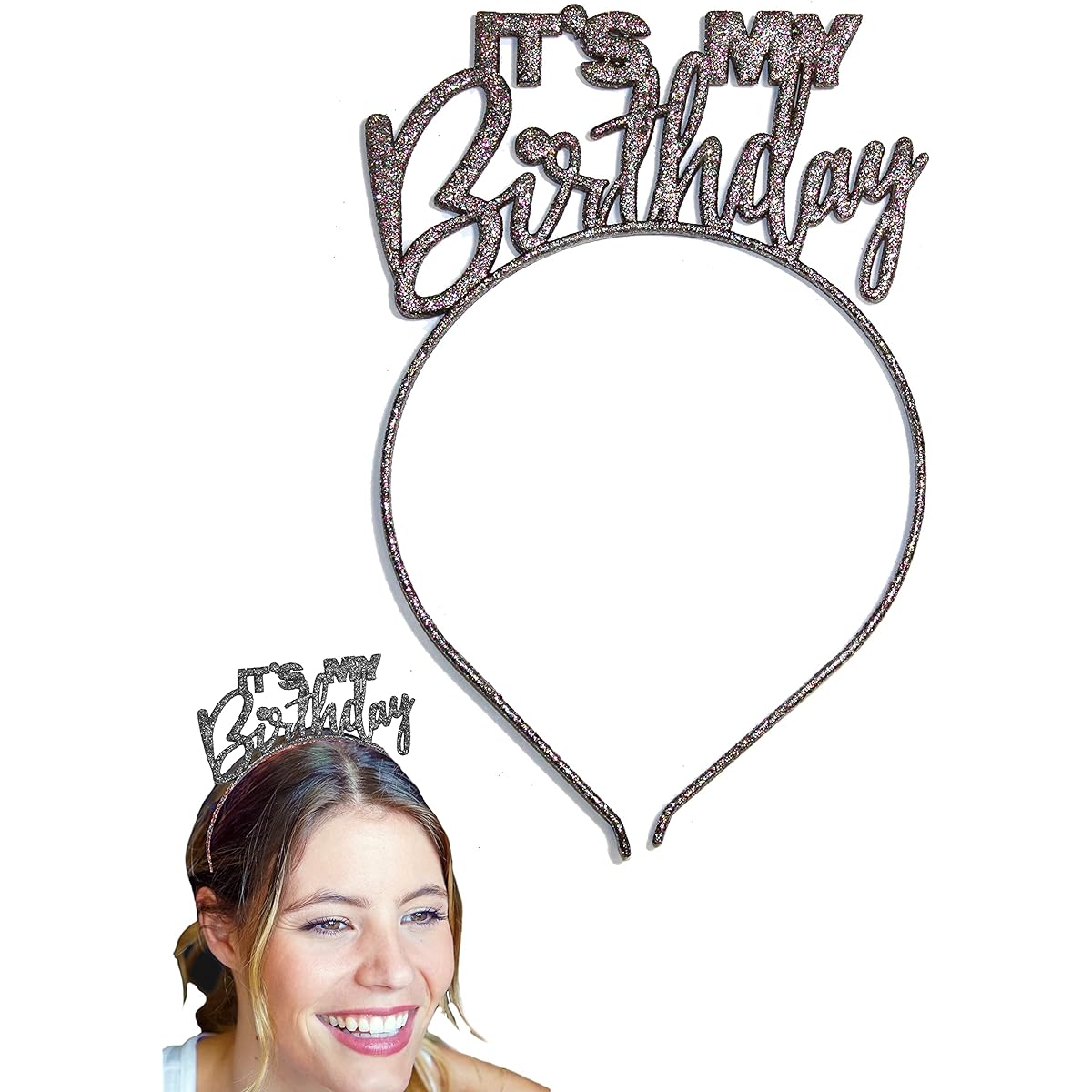 Rhinestone Sash Bachelorette Party Headband - Same Pen Eternal Crown for the Bride - Bridal Shower Gift