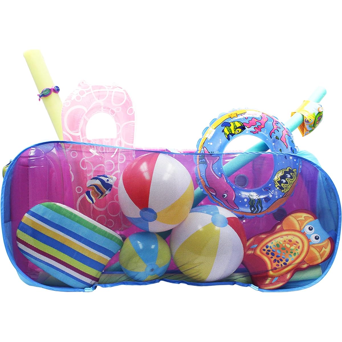 POOL BLASTER Pool Pouch Large Durable Pool Float Toy Ball Inflatable Patio Accessories Poolside Fence Freestanding