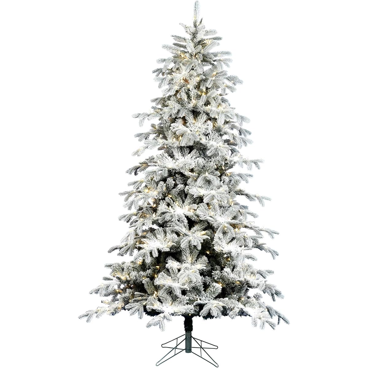Vickerman Flock York Artificial Christmas Tree, 4.5ft, Green
