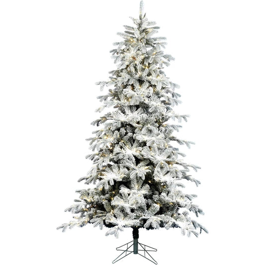 Vickerman Flock York Artificial Christmas Tree, 4.5ft, Green