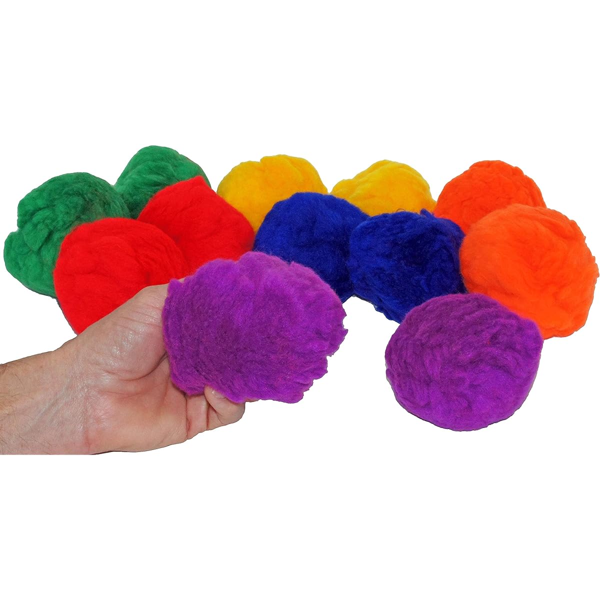 Rainbow Fluffy Balls - 3-1/2" diameter