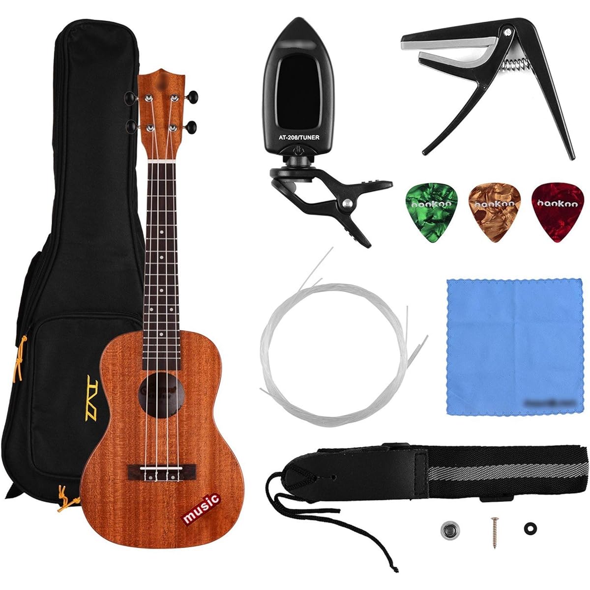 Ukulele 23 inch Concert Ukulele Mahogany Wood Hawaii Guitar Musical Instrument Ukulele,