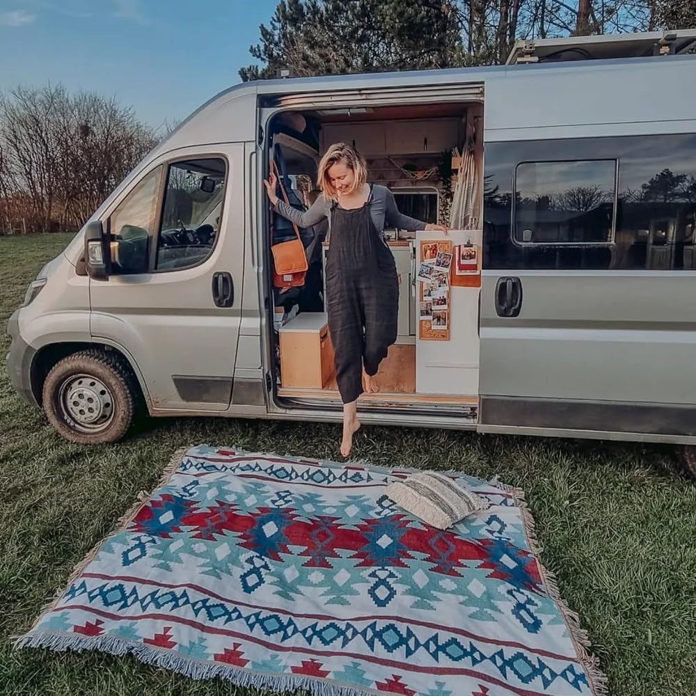 Peel Forest Arbed Cover Tent Pad Camping Equipment Inner Mat Native Pattern Tatami Style Large Size 160X220cm…………